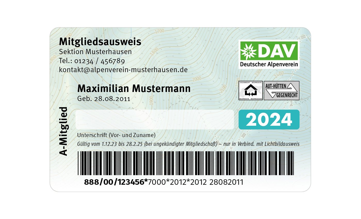Der DAV Mitgliedsausweis | © DAV